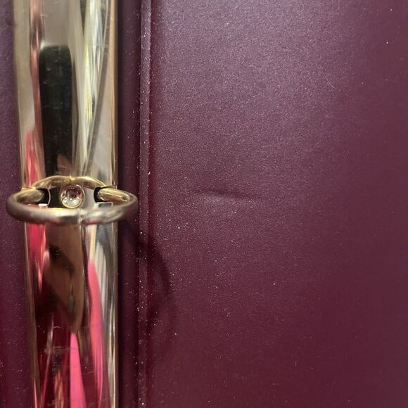 Vintage Hazel Rust Brown Vinyl 3 Ring Binder Gold Corners Made in USA Executive - Picture 8 of 8